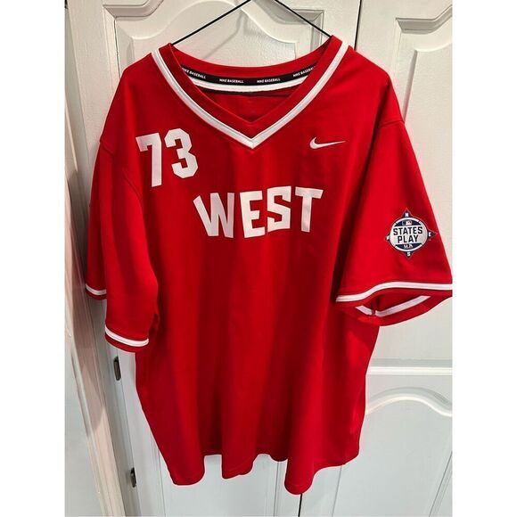 Nike MLB USA BASEBALL JERSEY WEST ALL STAR RED XXL RARE - Picture 1 of 6